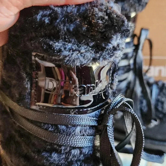 D.Franklin Snow Boots Size EU 38 / US 7 Napatec Plush Black Faux Fur Lined NIB - Picture 6 of 8